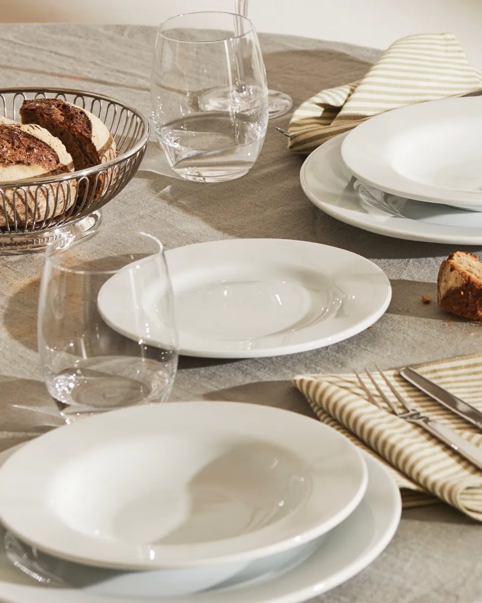 Side Plate Alessi PlateBowlCup White Porcelain 20 cm (Set van 4)