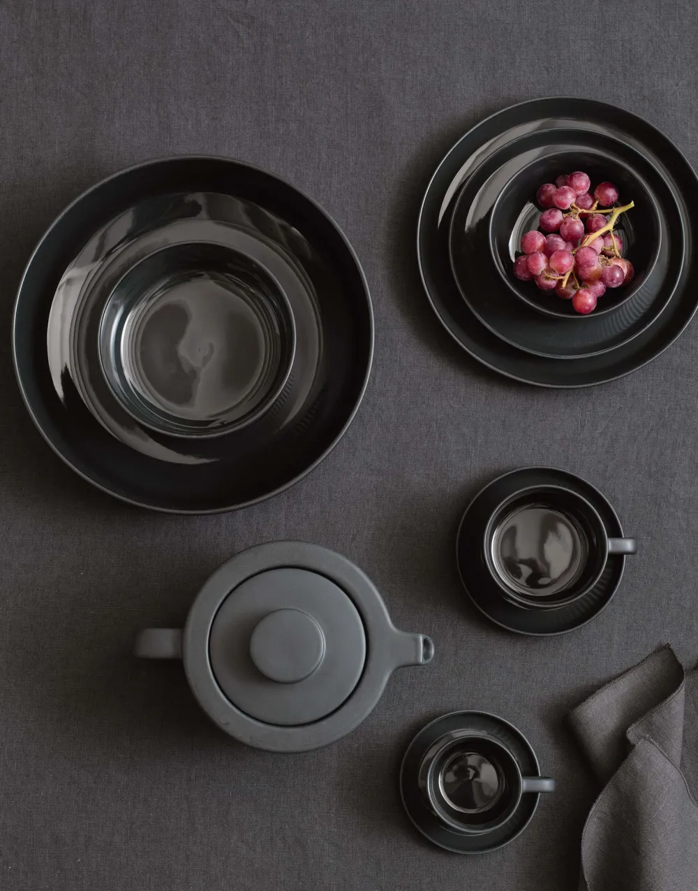 Marc O'Polo Side Plate Moments Anthracite 17 cm (Set van 4) Clearance