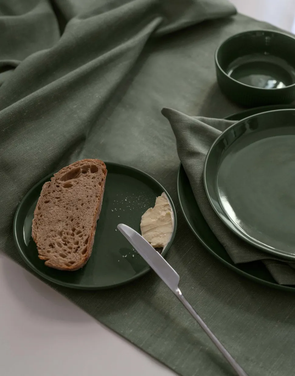 Side Plate Marc O'Polo Moments Olive Green 21,5 cm (Set van 4)