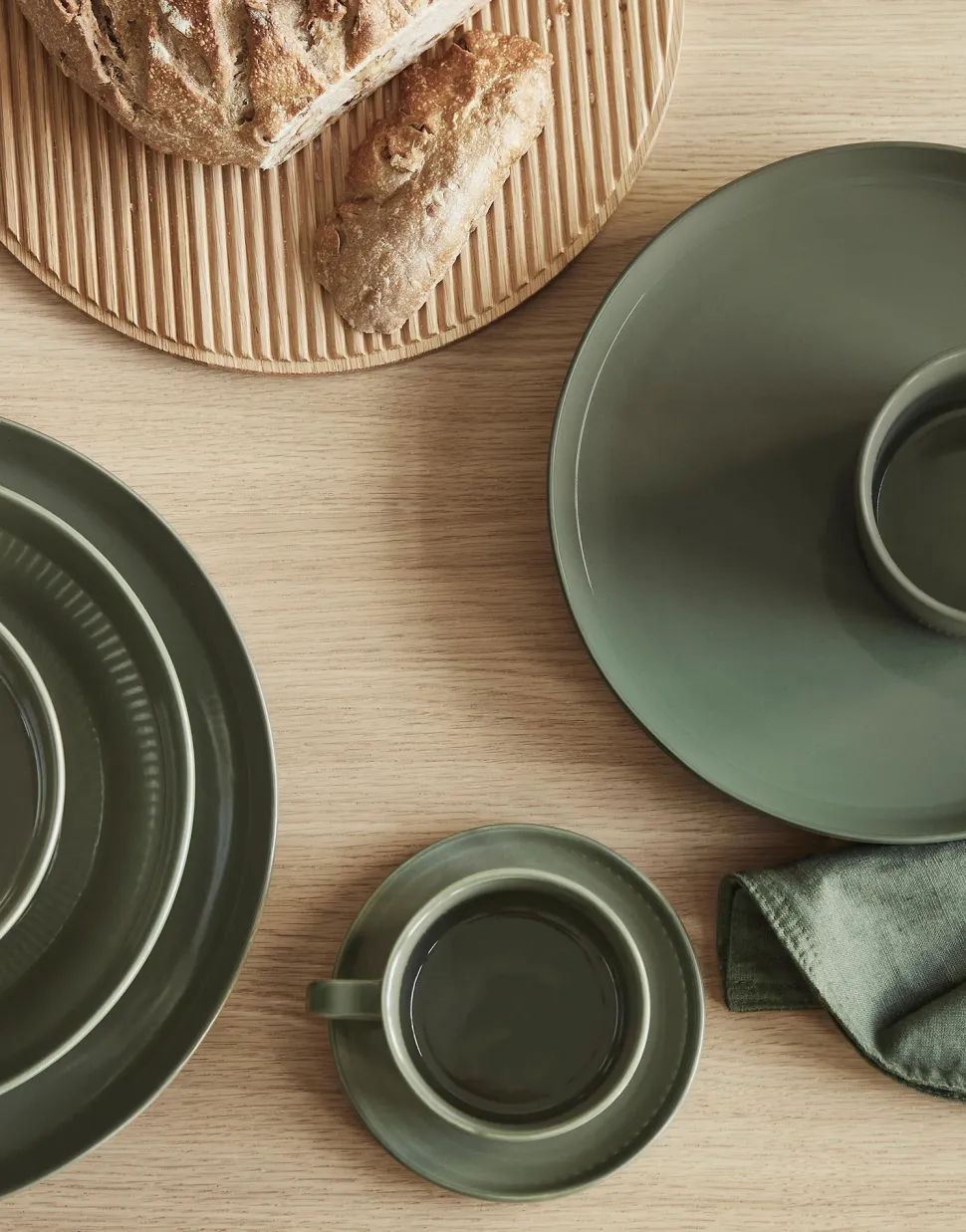 Side Plate Marc O'Polo Moments Olive Green 21,5 cm (Set van 4)