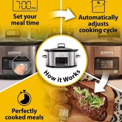 Crockpot Slowcooker 5.6L Time Select Hot