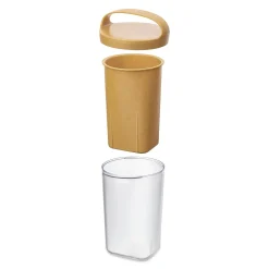 Koziol Snackcontainer Bio-Circulair Buddy ISO met Deksel 550 ml Bruin Sale