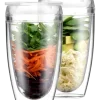 Snack- en Drinkbeker Bodum Pavina To Go Transparent 400 ml (Set van 2)