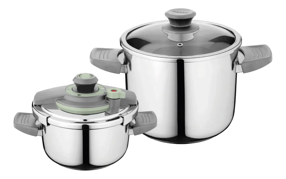 BergHOFF Snelkookpannenset Leo Vita 4 + 7 L (4-Delig)