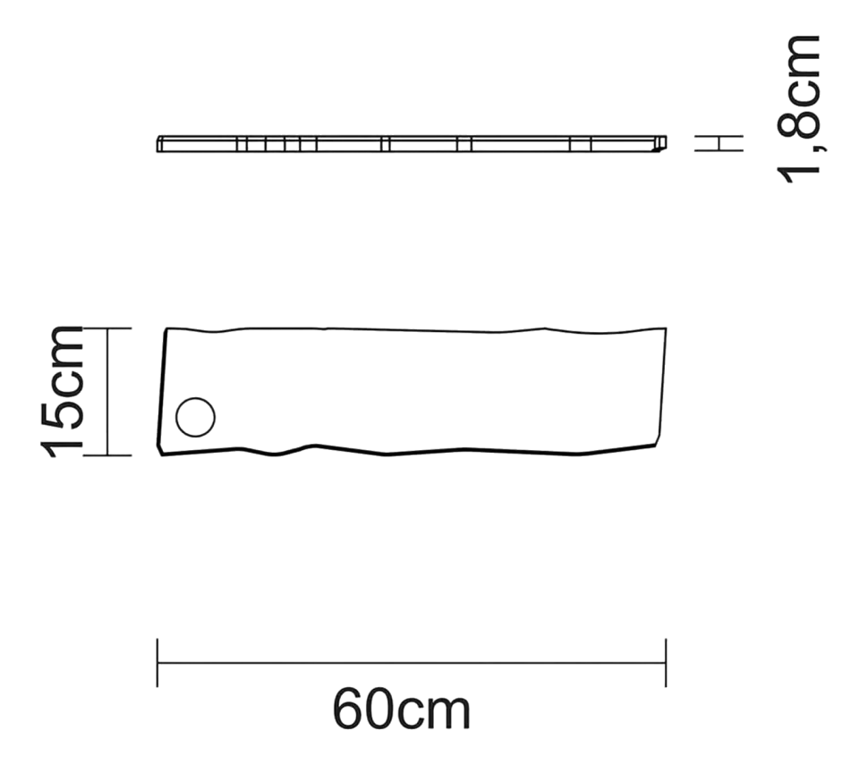 Snij- en Serveerplank Tramontina Savia Bruin 60 x 15 x 1,8 cm