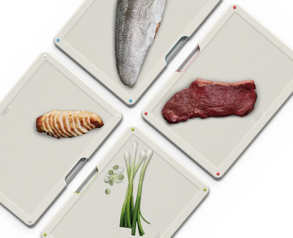 Snijplank Joseph Joseph Folio Board Set Light Stone (Set van 4)