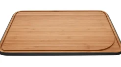 Snijplank Pebbly Met Sapgeul Small Black 25x17,5 cm