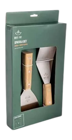 White Fire Spatelset Eiken Handvat (Set van 2) Clearance