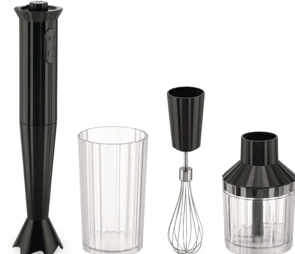 Alessi Staafmixer 4-Delige Set Plisse Black Best