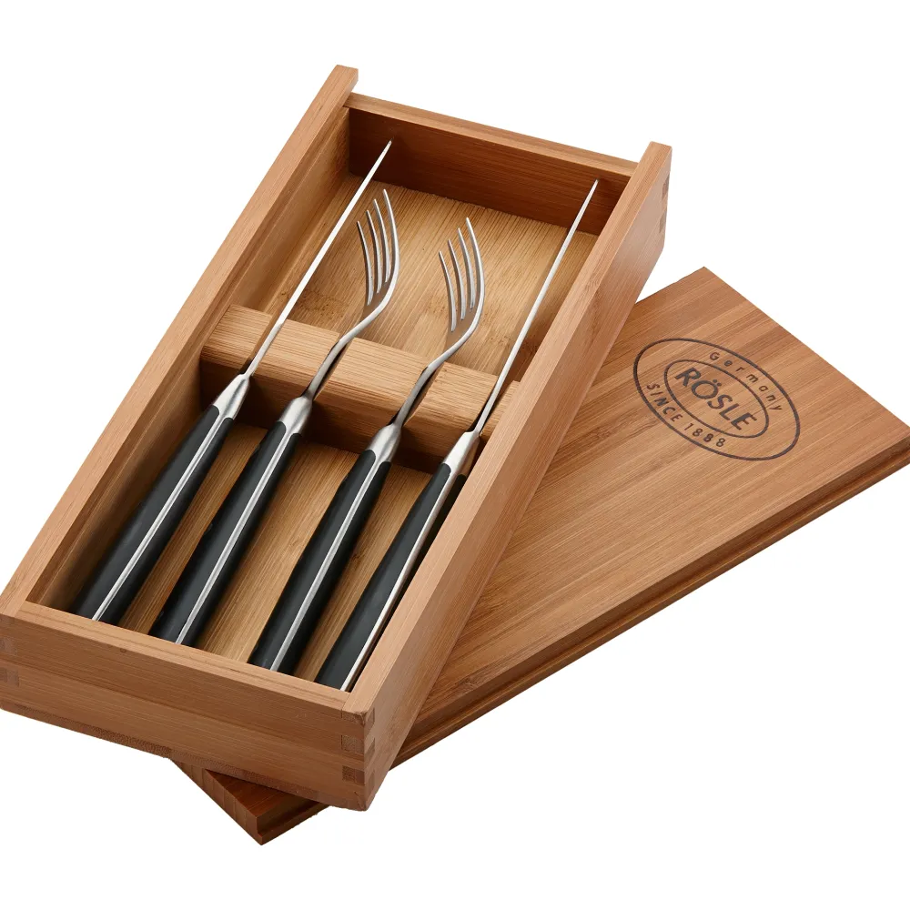 Rosle Steak Bestekset Rösle Zwart (4-delig) Outlet