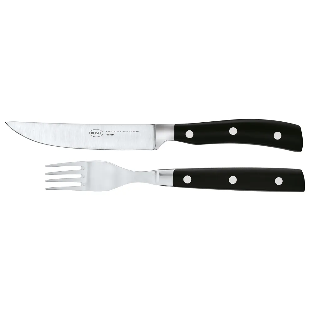Rosle Steak Bestekset Rösle Zwart (4-delig) Outlet