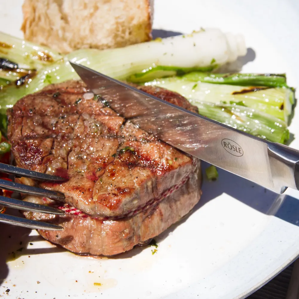 Rosle Steak Bestekset Rösle Zwart (4-delig) Outlet