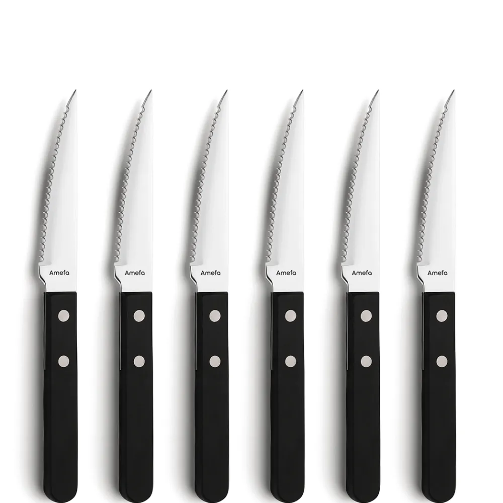 Amefa Steakmes Pizza Black (6-delig) Sale