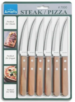 Steakmes Amefa Pizza Wood (6-delig)