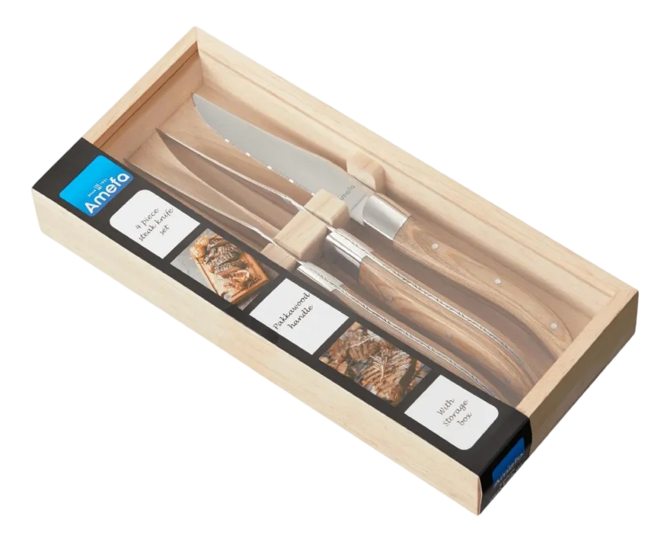 Steakmes Amefa Royal Steak Naturel (4-delig)
