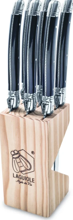 Laguiole Style de Vie Steakmes Premium Line Zwart (6-Delig) New