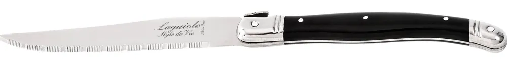 Laguiole Style de Vie Steakmes Premium Line Zwart (6-Delig) New