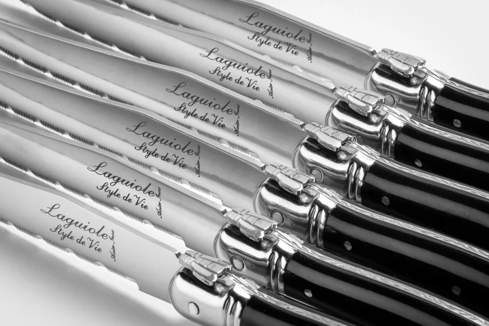 Laguiole Style de Vie Steakmes Premium Line Zwart (6-Delig) New