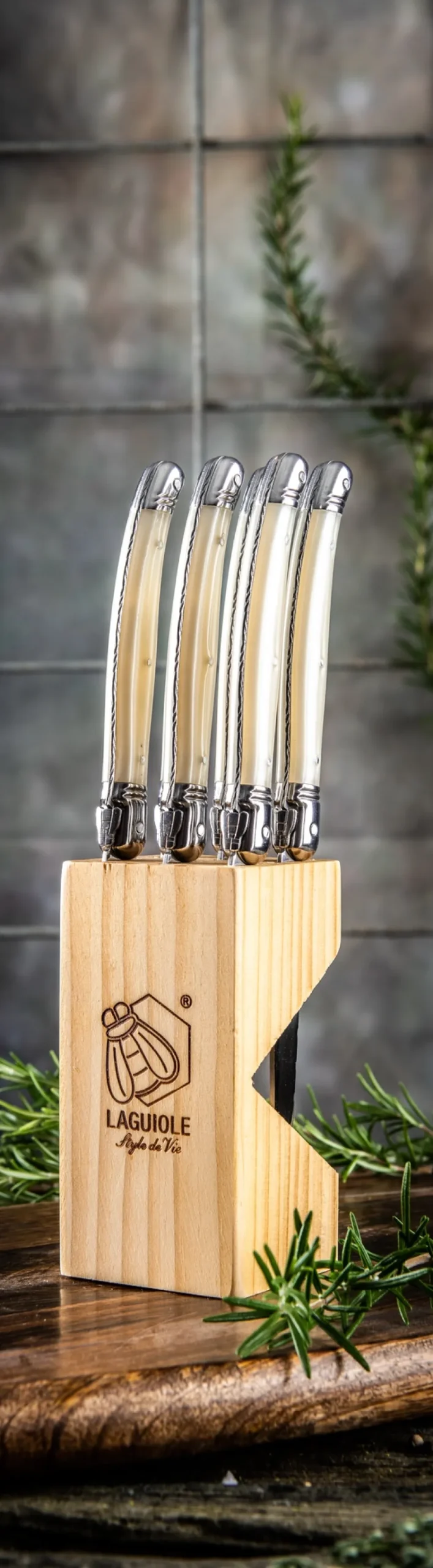 Laguiole Style de Vie Steakmes Premium Line Parelmoer (6-Delig)