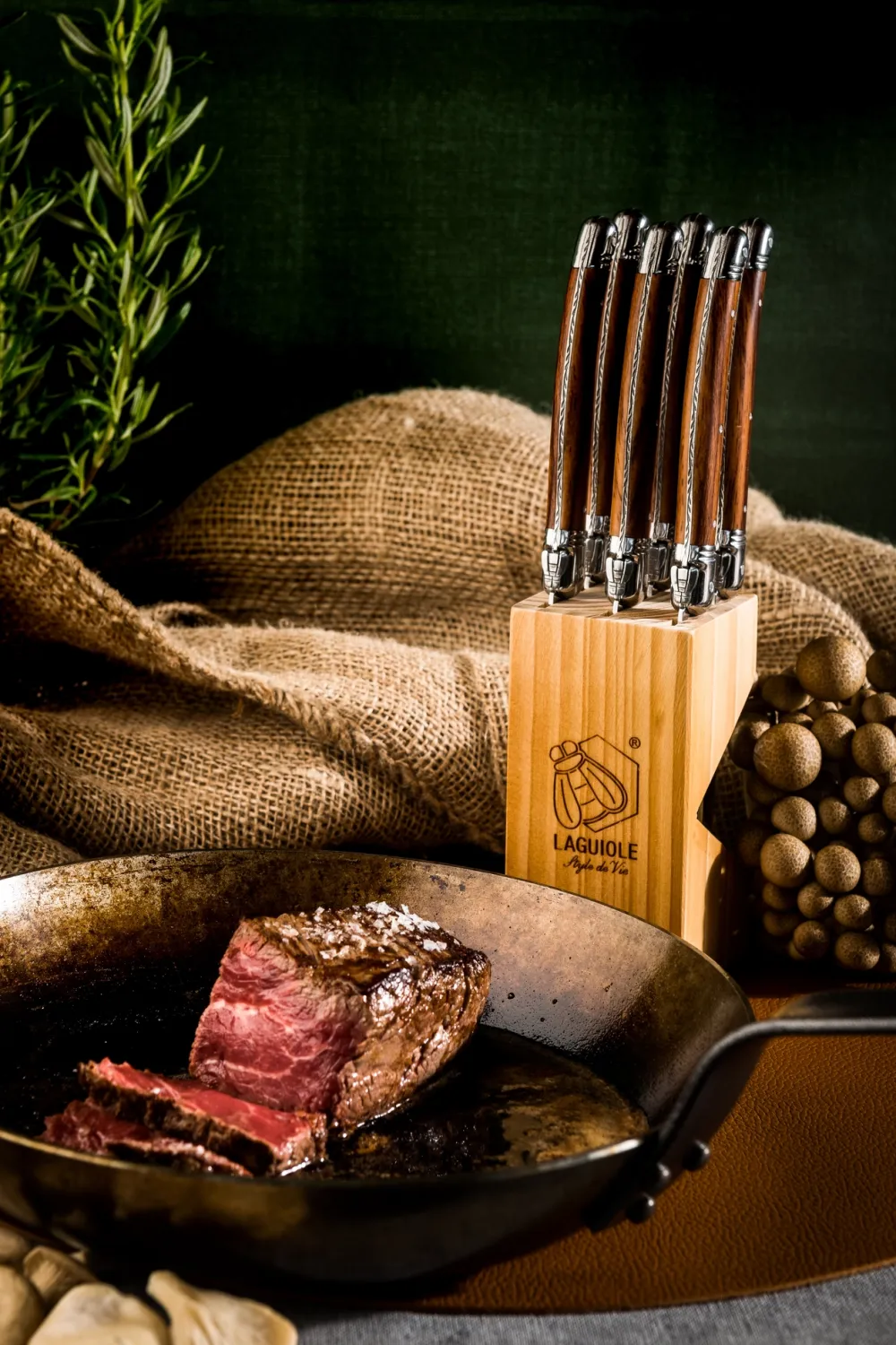 Laguiole Style de Vie Steakmes Premium Line Wood ABS (6-Delig) Sale