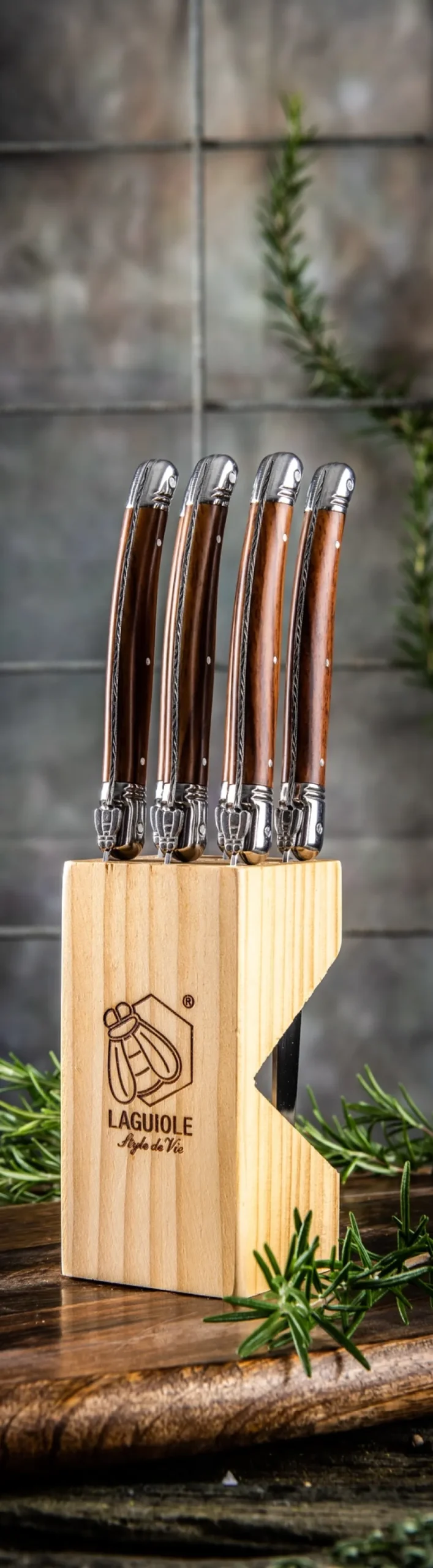 Laguiole Style de Vie Steakmes Premium Line Wood ABS (6-Delig) Sale