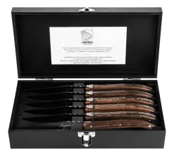 Laguiole Style de Vie Steakmes Luxury Line Wenge Zwart (6-Delig) Outlet