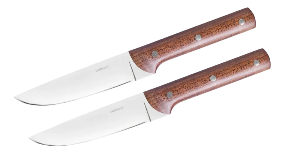 Steakmes Sambonet Porterhouse Steel Wood (Set van 2)
