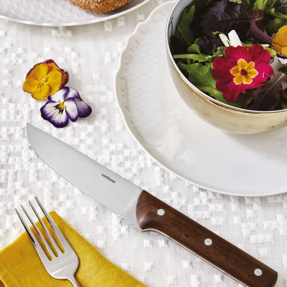 Steakmes Sambonet Porterhouse Steel Wood (Set van 2)