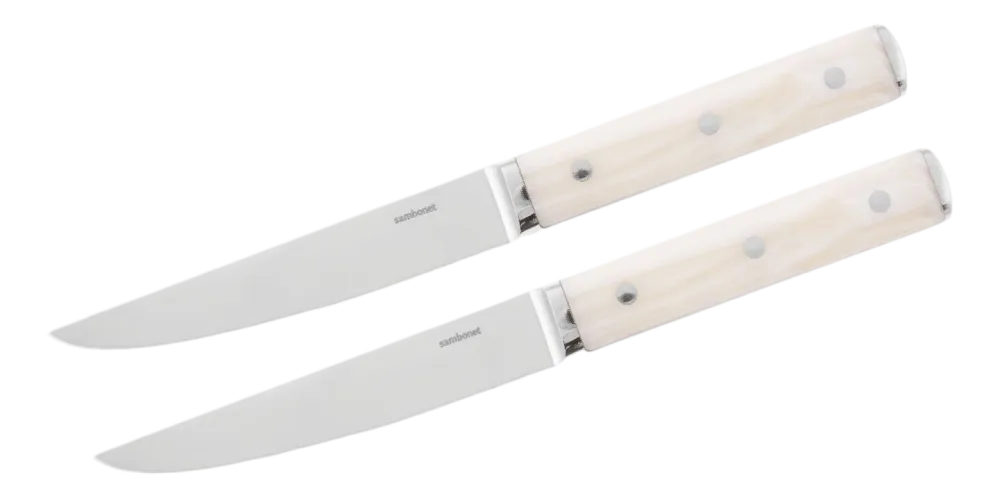 Sambonet Steakmes Sirloin Steel Ivory (Set van 2) Clearance