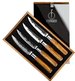 Steakmessen Forged Olive 11,5 cm (4-Delig)