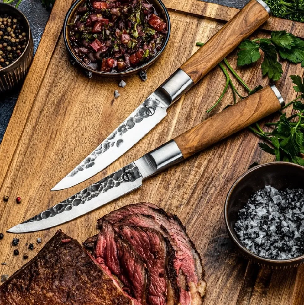 Steakmessen Forged Olive 11,5 cm (4-Delig)