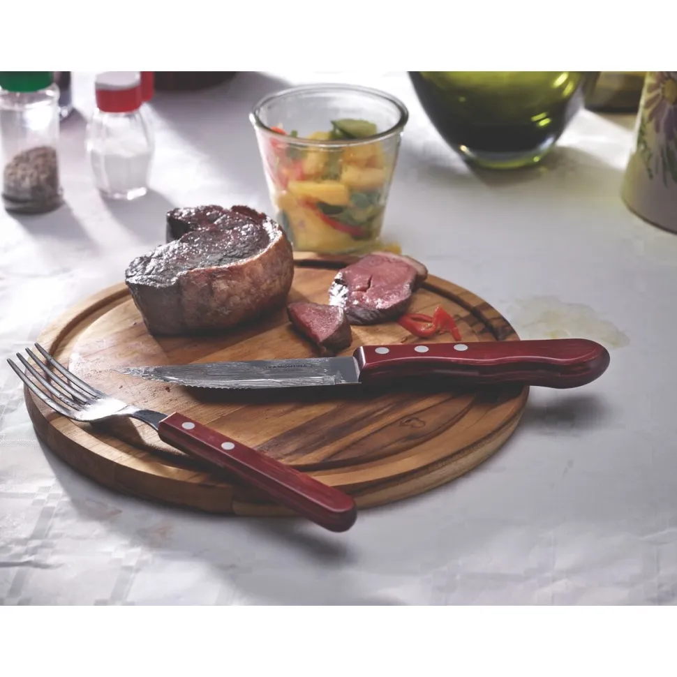 Steakmessen Tramontina Gaucho Rood (Set van 6)