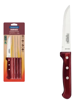 Steakmessen Tramontina Gaucho Rood (Set van 6)