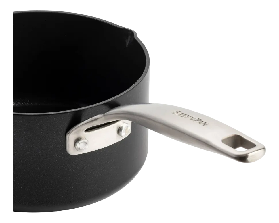 Steelpan Greenpan Copenhagen Met Keramische Antikleeflaag Met 2 Tuiten 16 cm