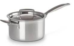 Steelpan Le Creuset Magnetik Inox met Deksel 18 cm