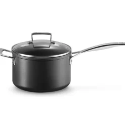 Le Creuset Steelpan Met Anti-aanbaklaag + Deksel Zwart Sale
