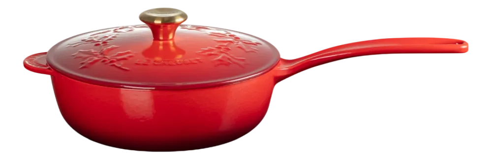 Le Creuset Steelpan Winter Holly Collection Kersenrood 21 cm Online