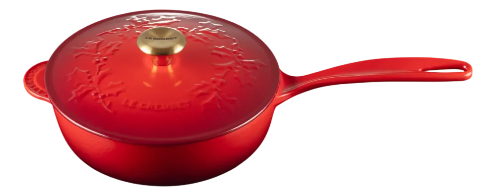 Le Creuset Steelpan Winter Holly Collection Kersenrood 21 cm Online