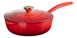 Le Creuset Steelpan Winter Holly Collection Kersenrood 21 cm Online