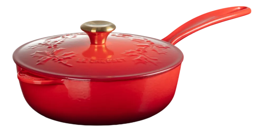 Le Creuset Steelpan Winter Holly Collection Kersenrood 21 cm Online