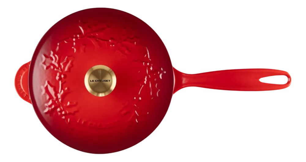 Le Creuset Steelpan Winter Holly Collection Kersenrood 21 cm Online