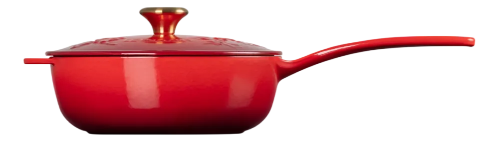 Le Creuset Steelpan Winter Holly Collection Kersenrood 21 cm Online