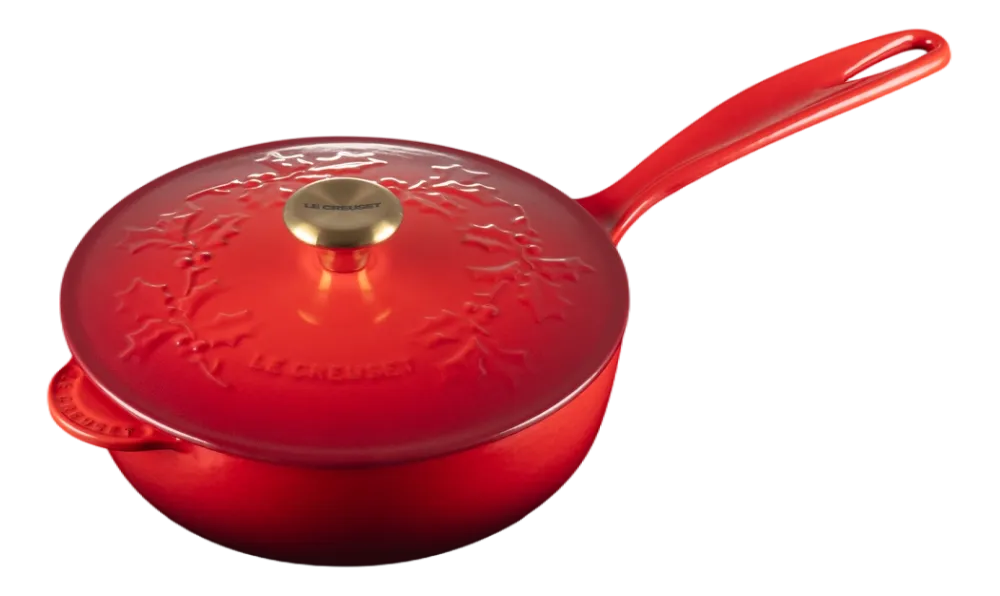 Le Creuset Steelpan Winter Holly Collection Kersenrood 21 cm Online