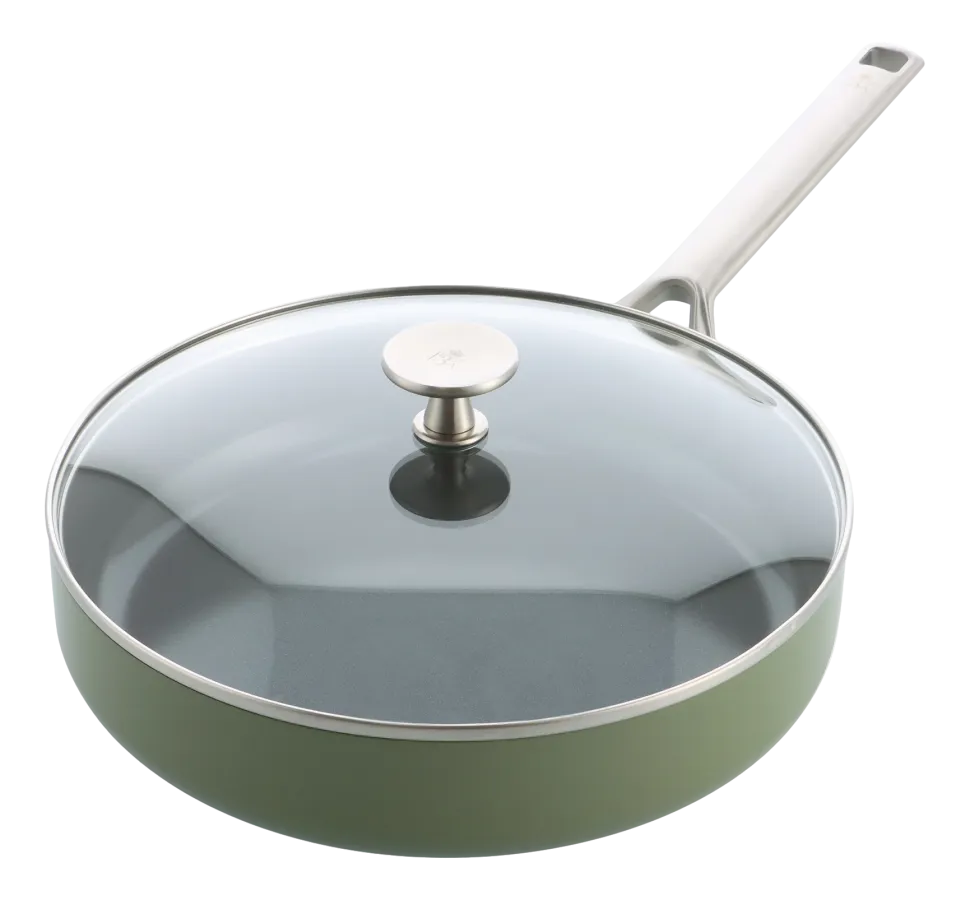 Stoofpan BK Sublime Olive Green Met Keramische Antikleeflaag Met Deksel 28 cm