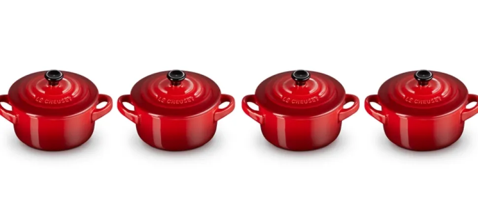 Stoofpannetje Le Creuset Kersenrood 10 cm (4-Delig)