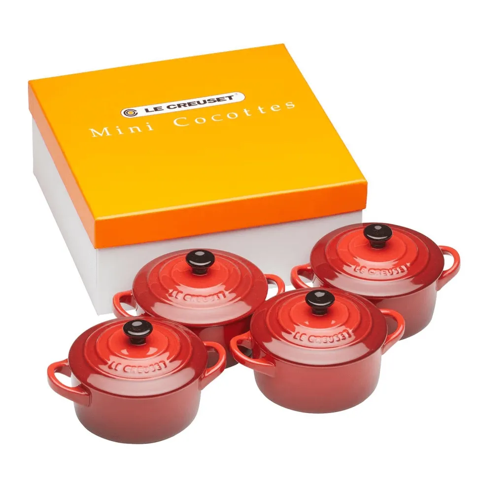 Stoofpannetje Le Creuset Kersenrood 10 cm (4-Delig)