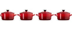 Stoofpannetje Le Creuset Kersenrood 10 cm (4-Delig)