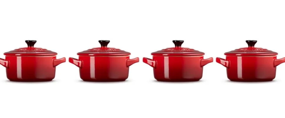 Stoofpannetje Le Creuset Kersenrood 10 cm (4-Delig)