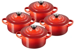 Stoofpannetje Le Creuset Kersenrood 10 cm (4-Delig)