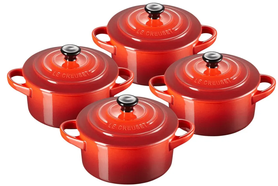 Stoofpannetje Le Creuset Kersenrood 10 cm (4-Delig)